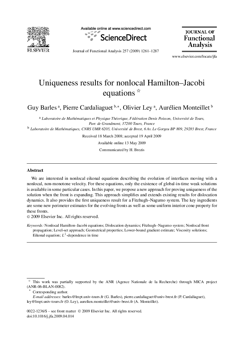 Uniqueness results for nonlocal Hamilton–Jacobi equations 