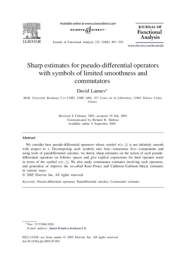 Sharp estimates for pseudo-differential operators with symbols of limited smoothness and commutators