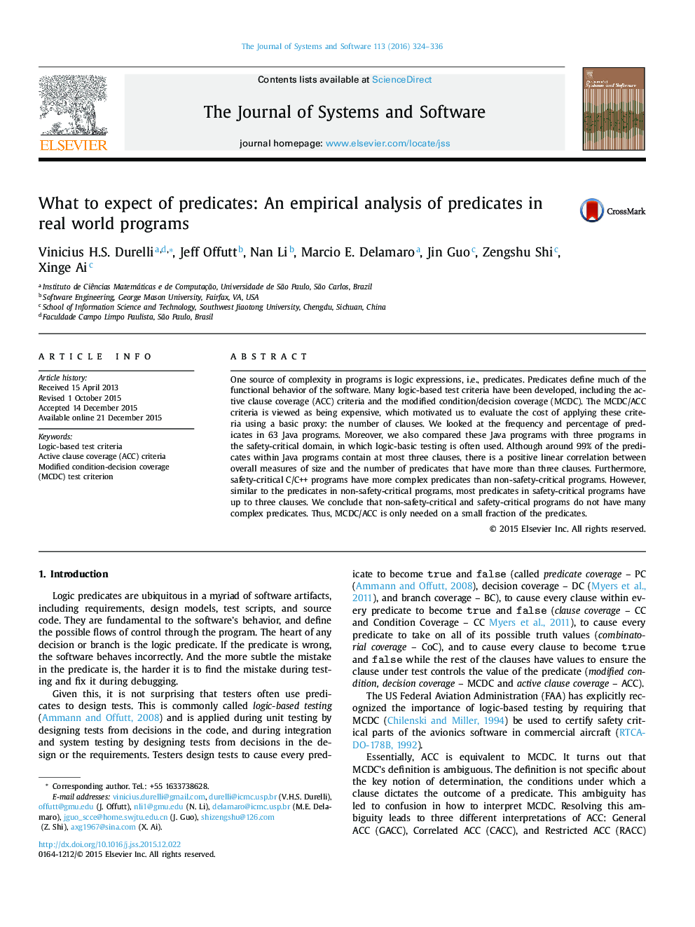 What to expect of predicates: An empirical analysis of predicates in real world programs