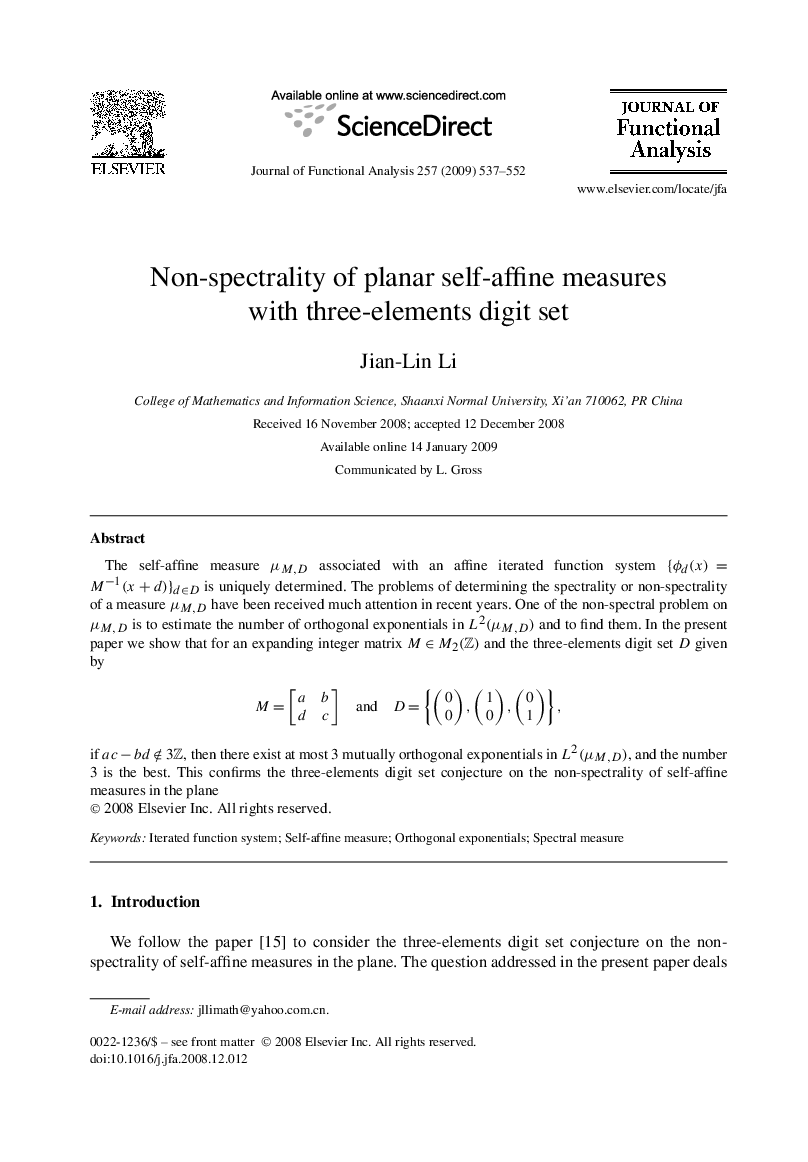 Non-spectrality of planar self-affine measures with three-elements digit set