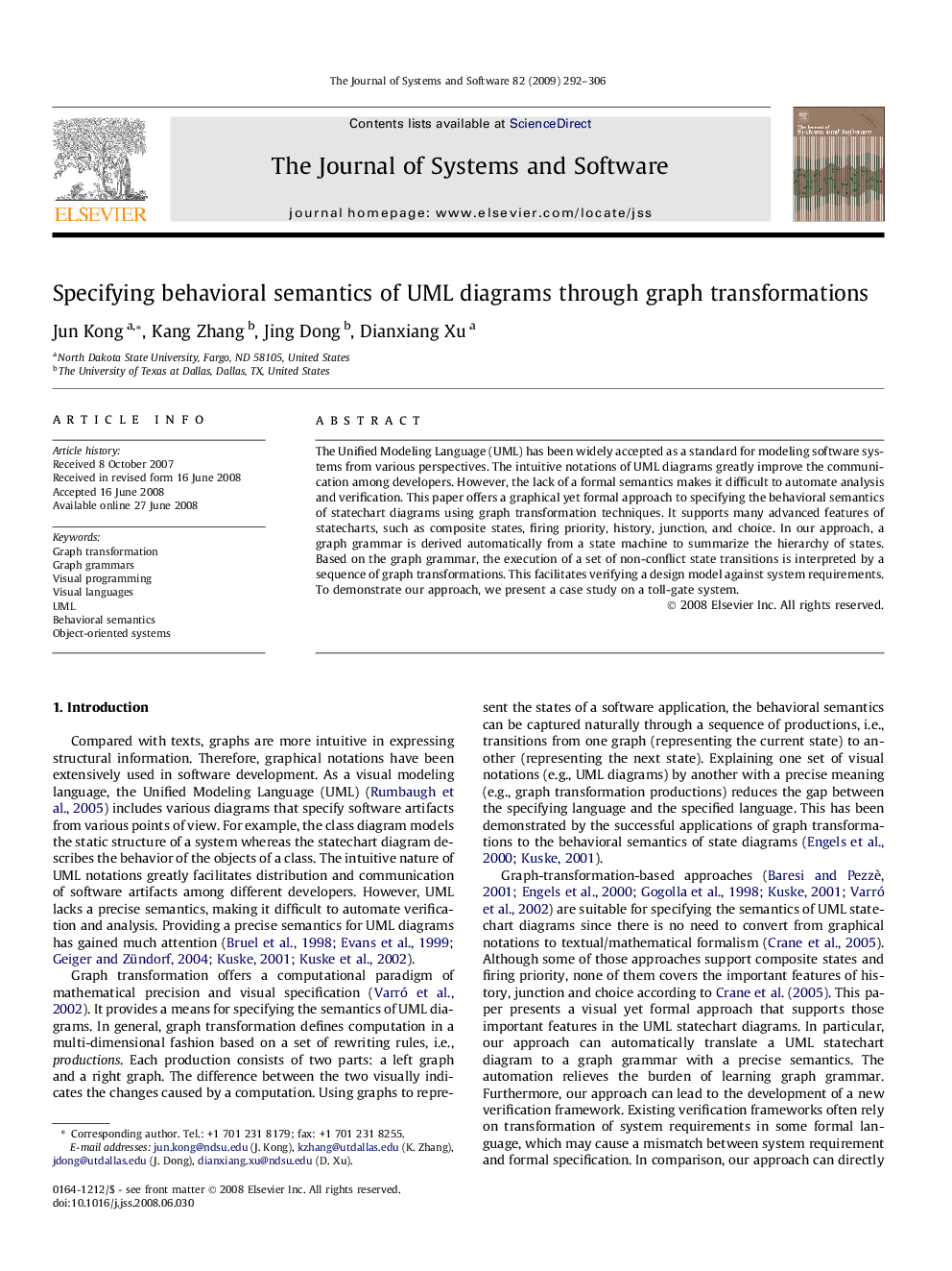 Specifying behavioral semantics of UML diagrams through graph transformations