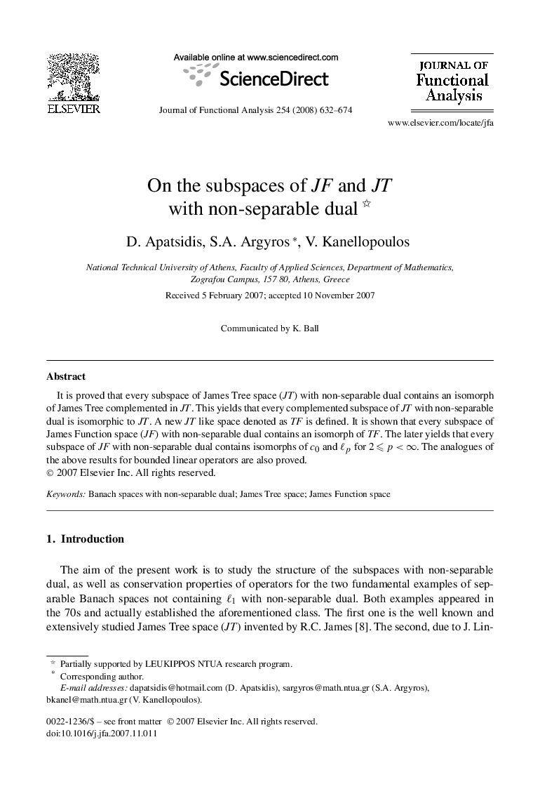 On the subspaces of JF and JT with non-separable dual 