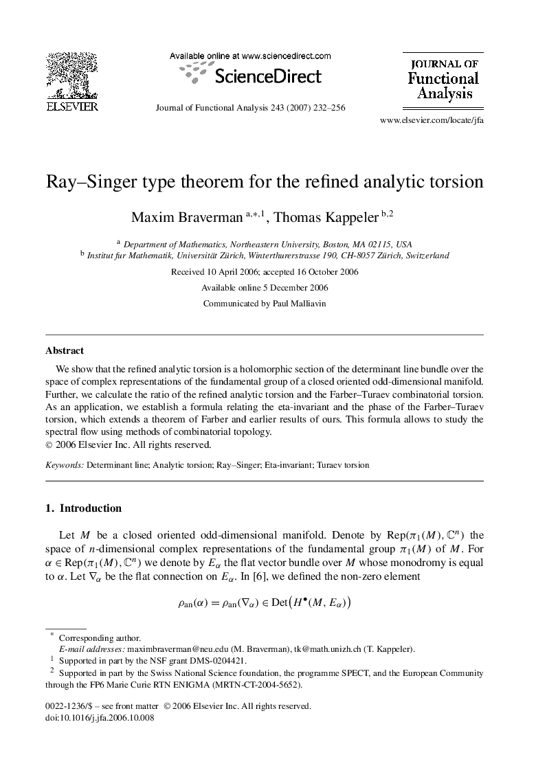 Ray–Singer type theorem for the refined analytic torsion