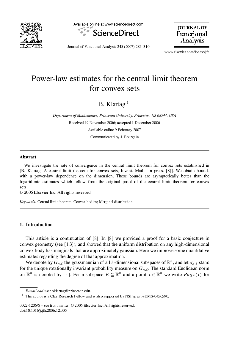 Power-law estimates for the central limit theorem for convex sets