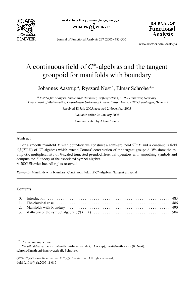 A continuous field of C∗-algebras and the tangent groupoid for manifolds with boundary