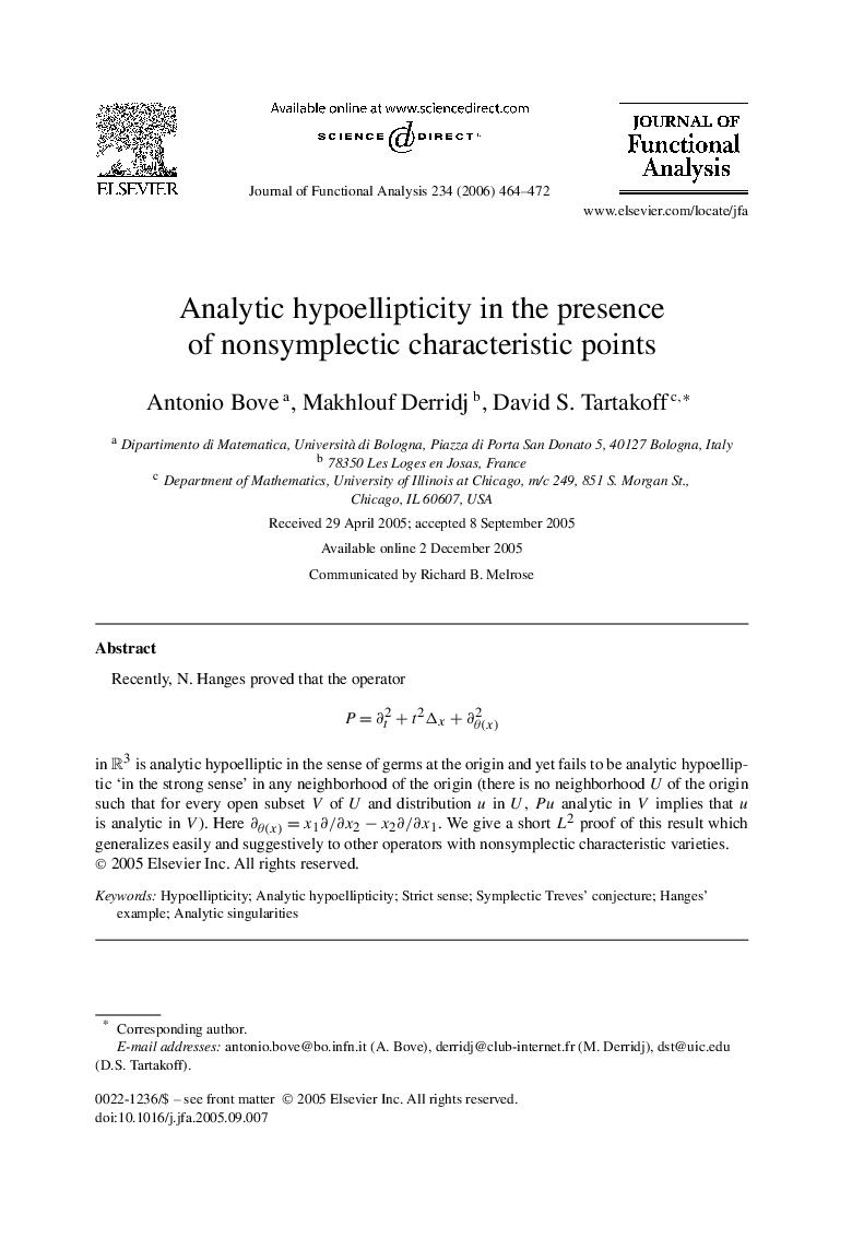 Analytic hypoellipticity in the presence of nonsymplectic characteristic points