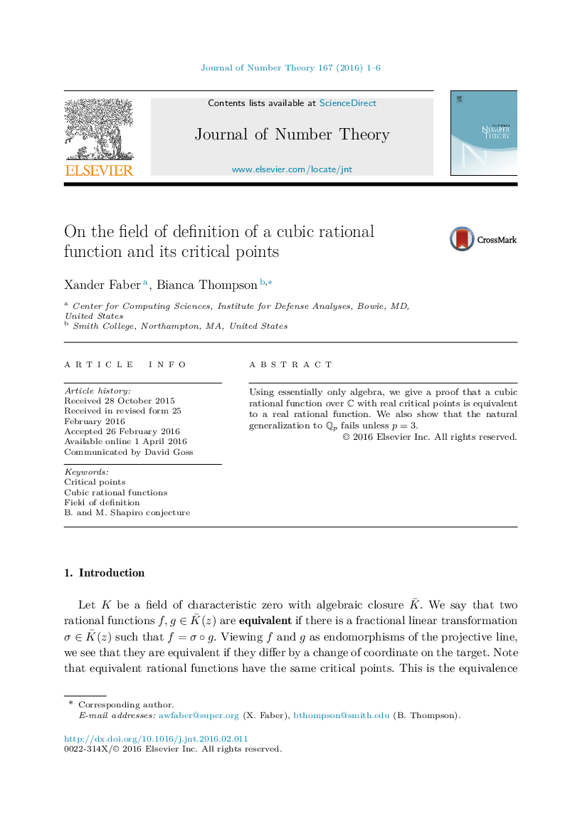 On the field of definition of a cubic rational function and its critical points