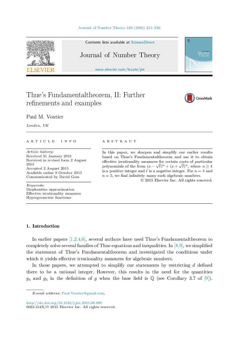 Thue's Fundamentaltheorem, II: Further refinements and examples