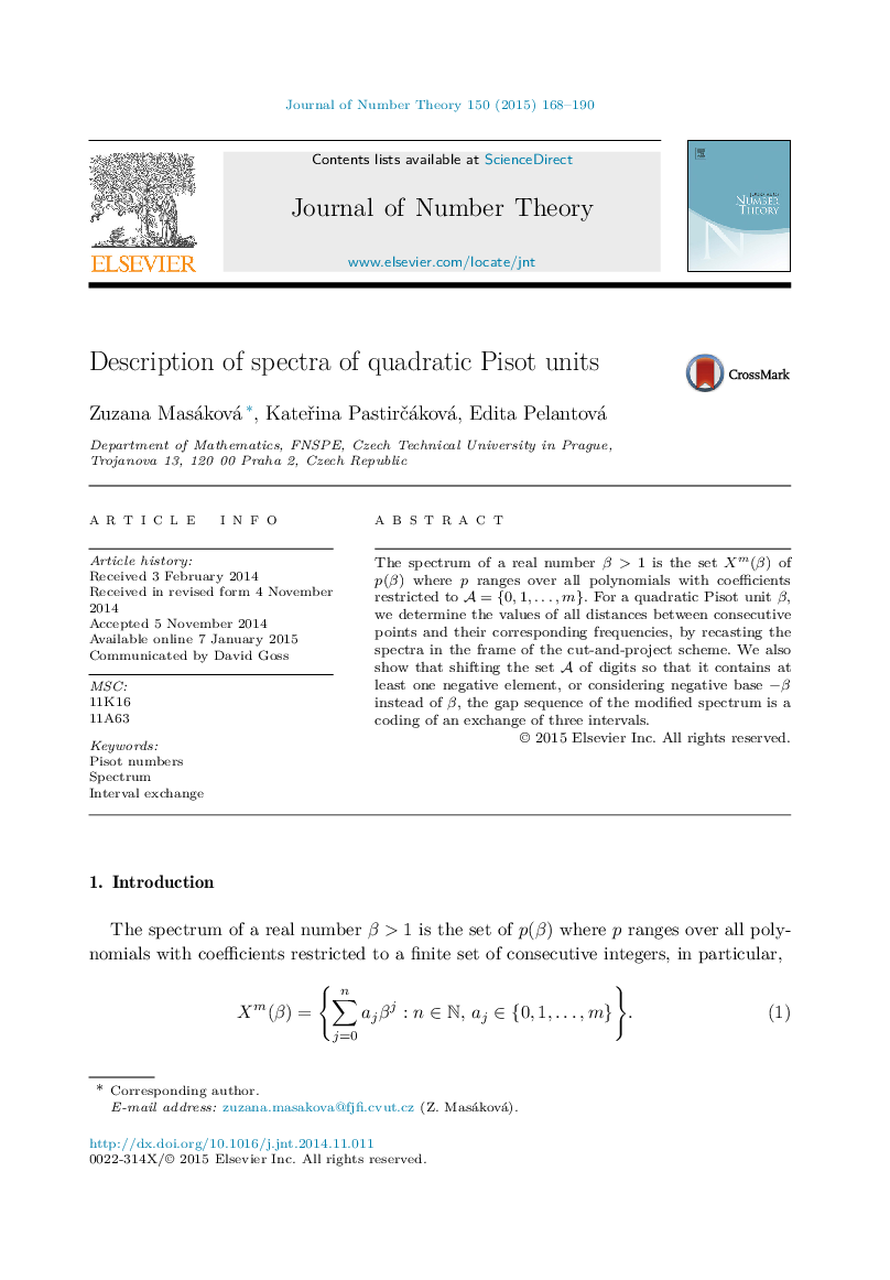 Description of spectra of quadratic Pisot units