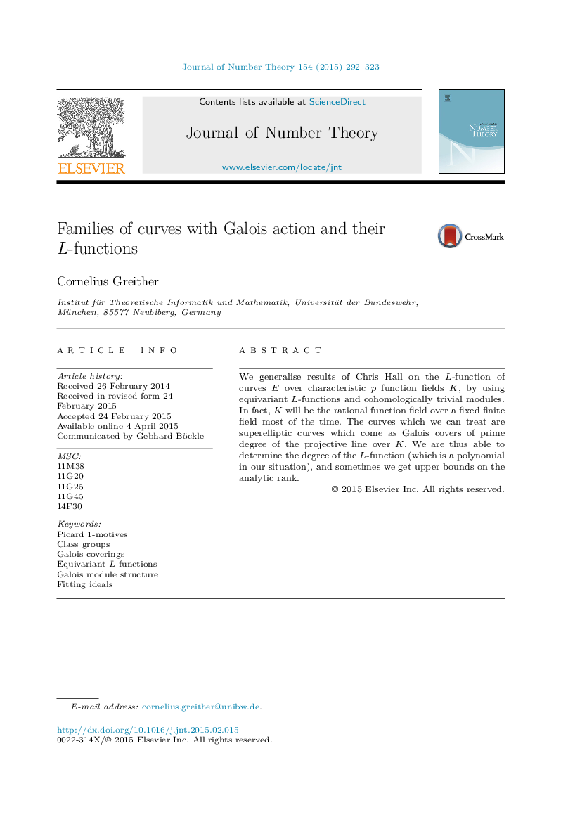 Families of curves with Galois action and their L-functions