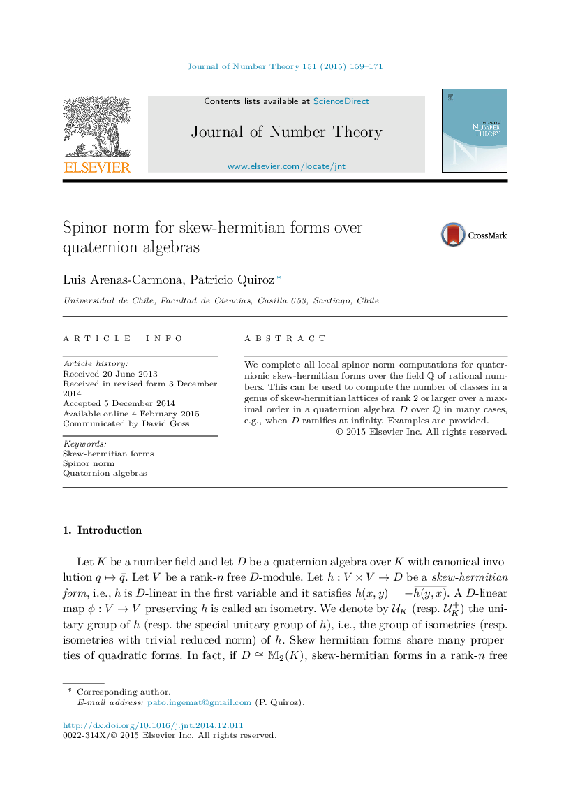 Spinor norm for skew-hermitian forms over quaternion algebras