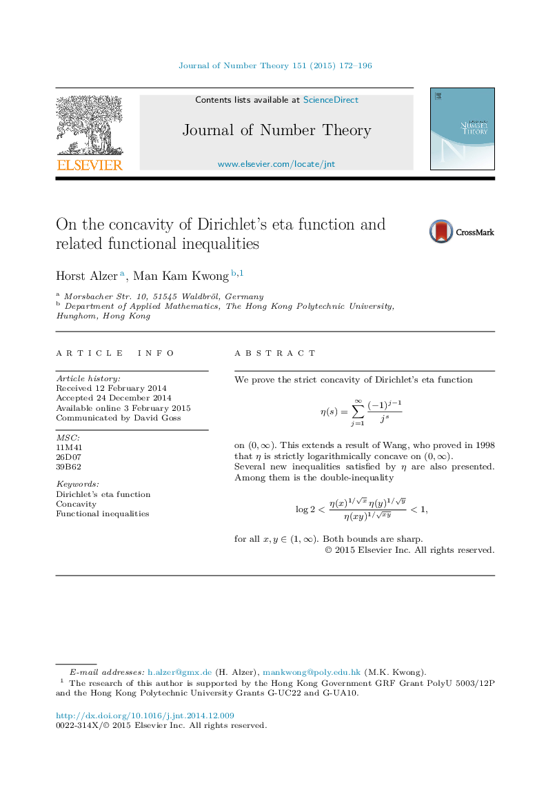 On the concavity of Dirichlet's eta function and related functional inequalities