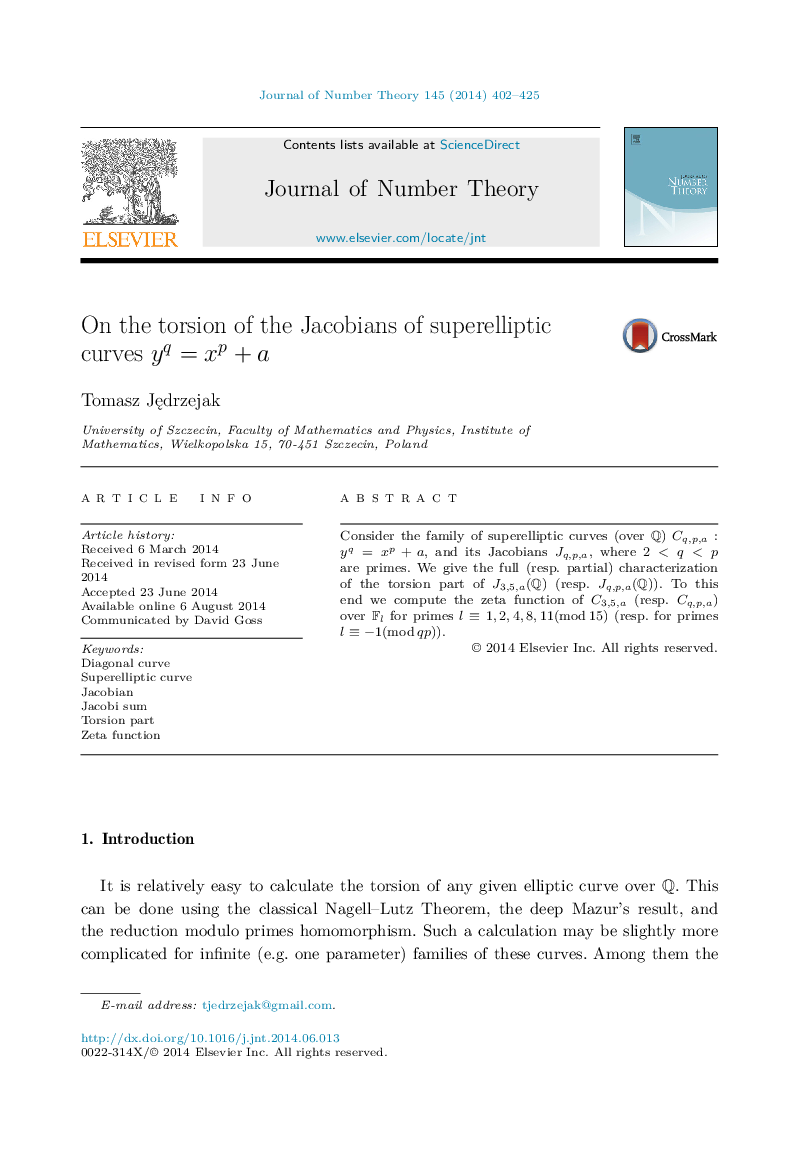 On the torsion of the Jacobians of superelliptic curves yq=xp+ayq=xp+a