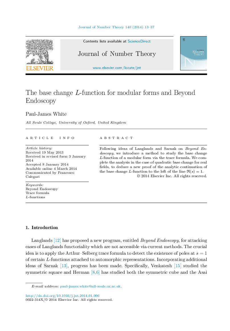 The base change L-function for modular forms and Beyond Endoscopy