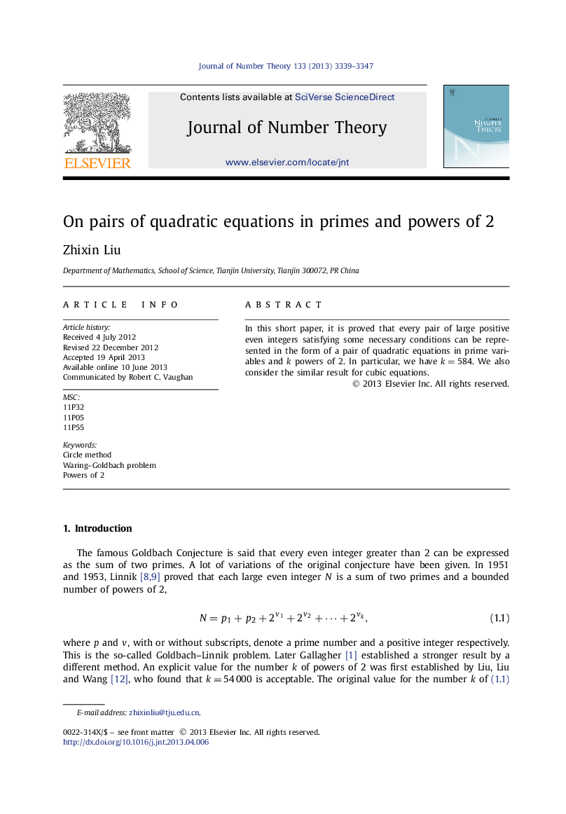 On pairs of quadratic equations in primes and powers of 2