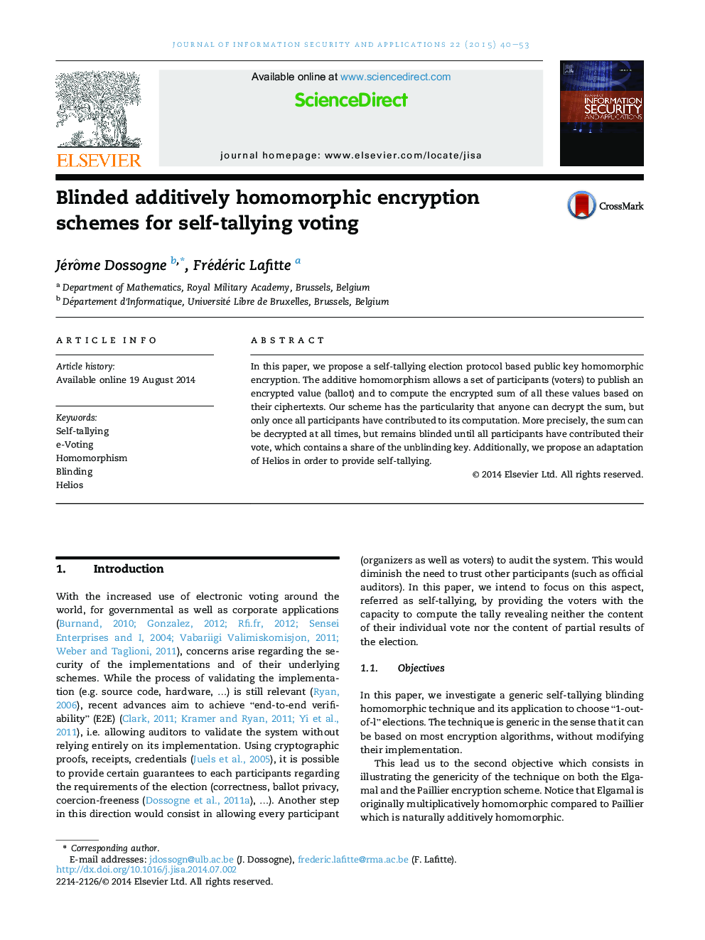 Blinded additively homomorphic encryption schemes for self-tallying voting