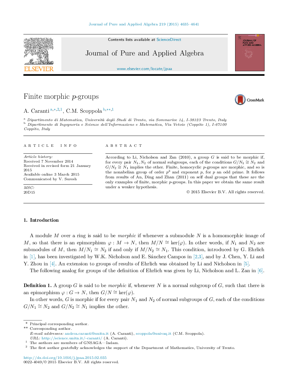 Finite morphic p-groups