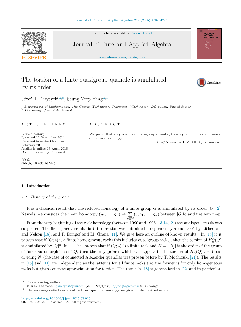 The torsion of a finite quasigroup quandle is annihilated by its order