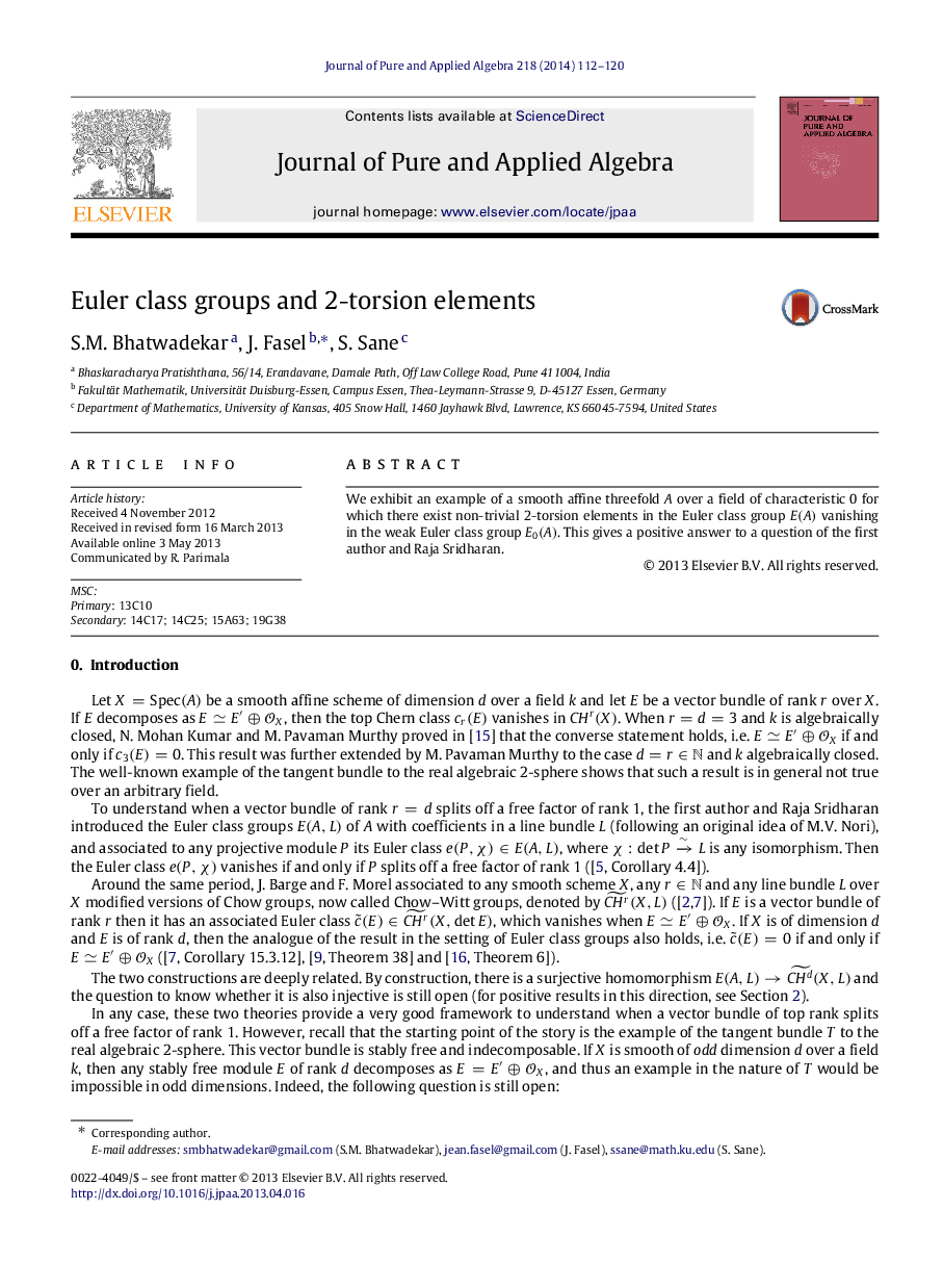 Euler class groups and 2-torsion elements