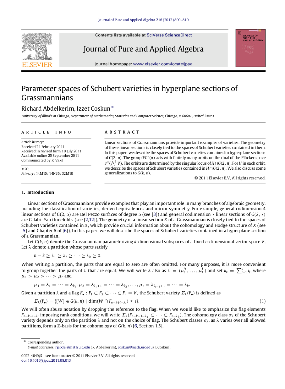 Parameter spaces of Schubert varieties in hyperplane sections of Grassmannians