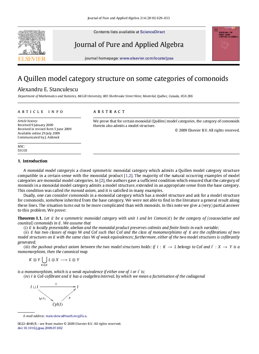 A Quillen model category structure on some categories of comonoids