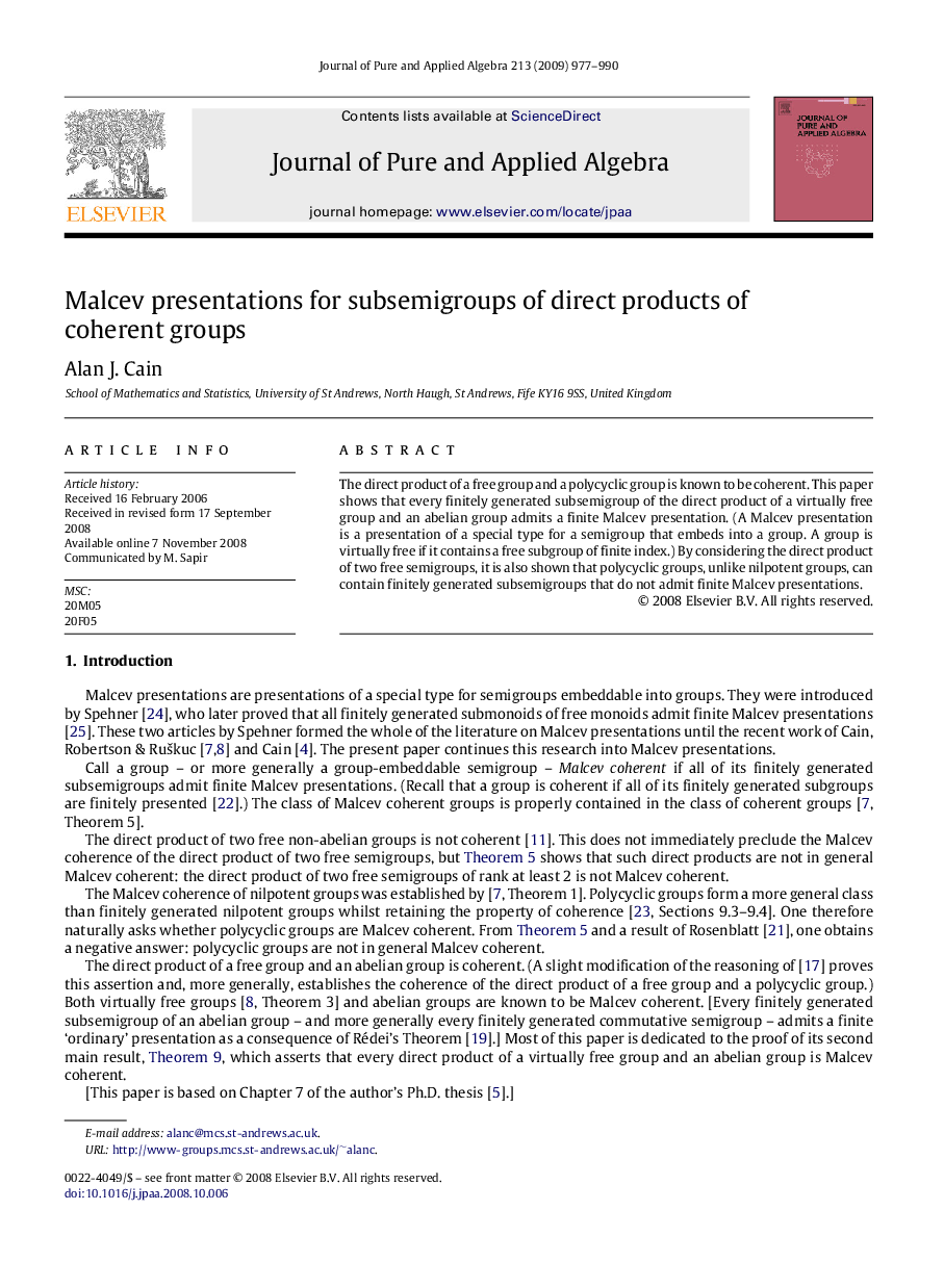 Malcev presentations for subsemigroups of direct products of coherent groups