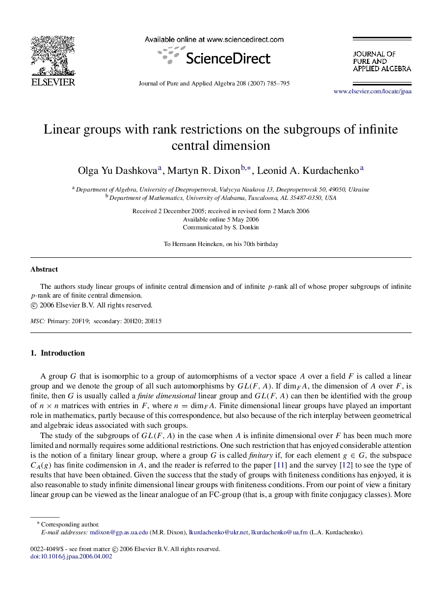 Linear groups with rank restrictions on the subgroups of infinite central dimension