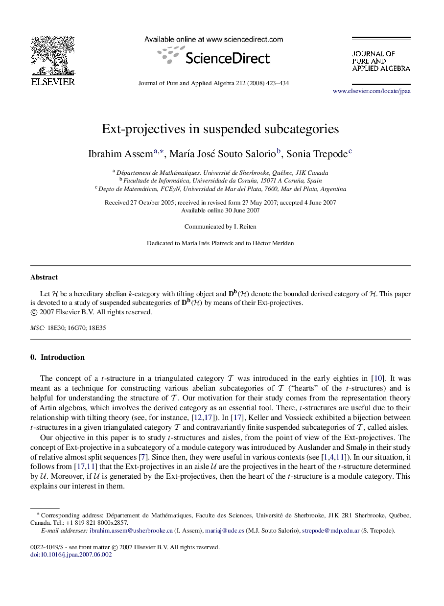 Ext-projectives in suspended subcategories