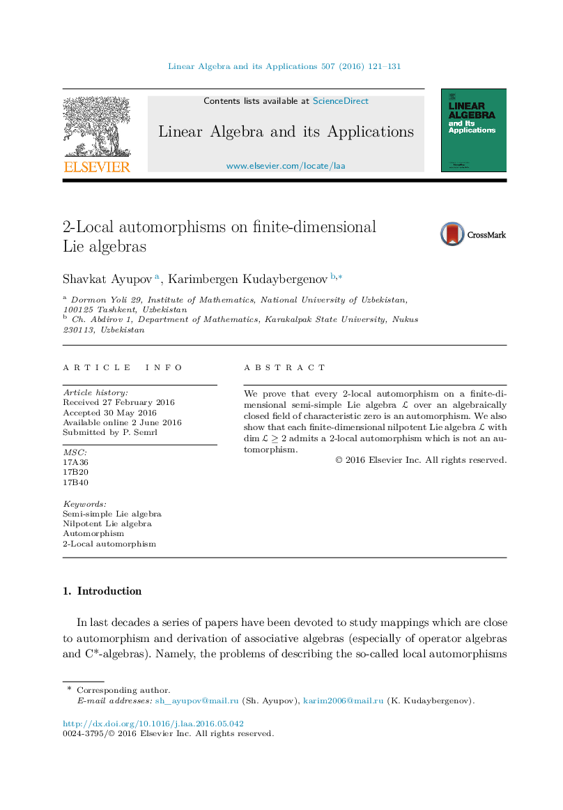 2-Local automorphisms on finite-dimensional Lie algebras