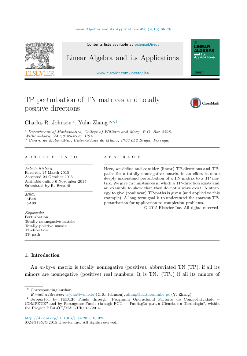 TP perturbation of TN matrices and totally positive directions