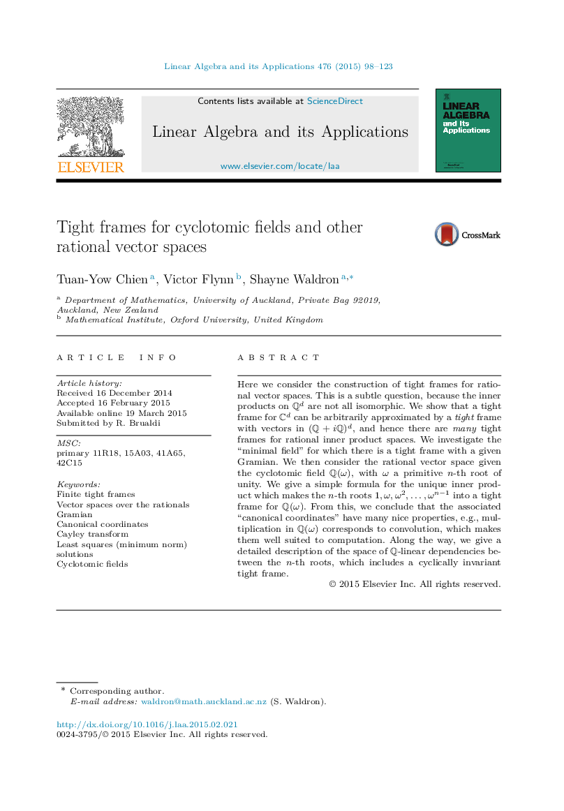 Tight frames for cyclotomic fields and other rational vector spaces