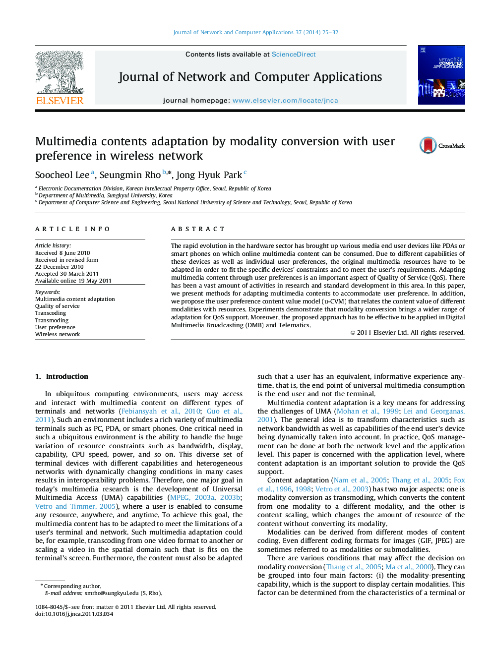 Multimedia contents adaptation by modality conversion with user preference in wireless network