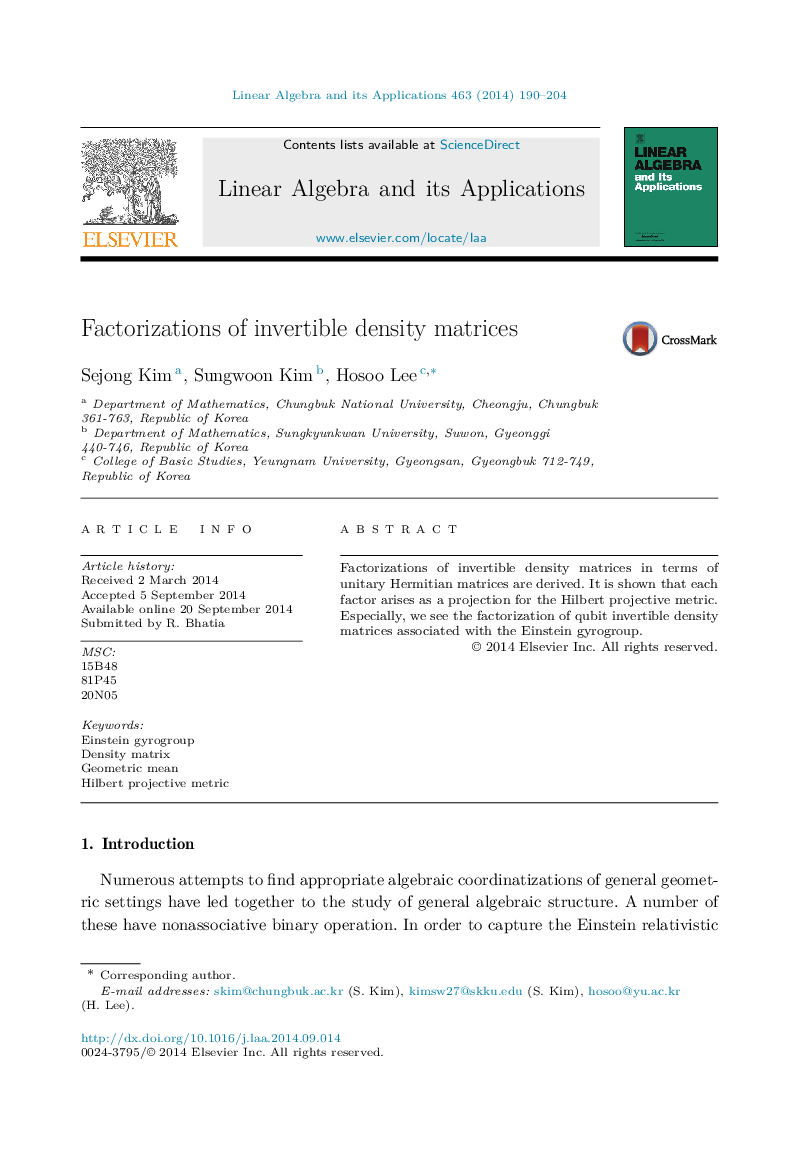 Factorizations of invertible density matrices