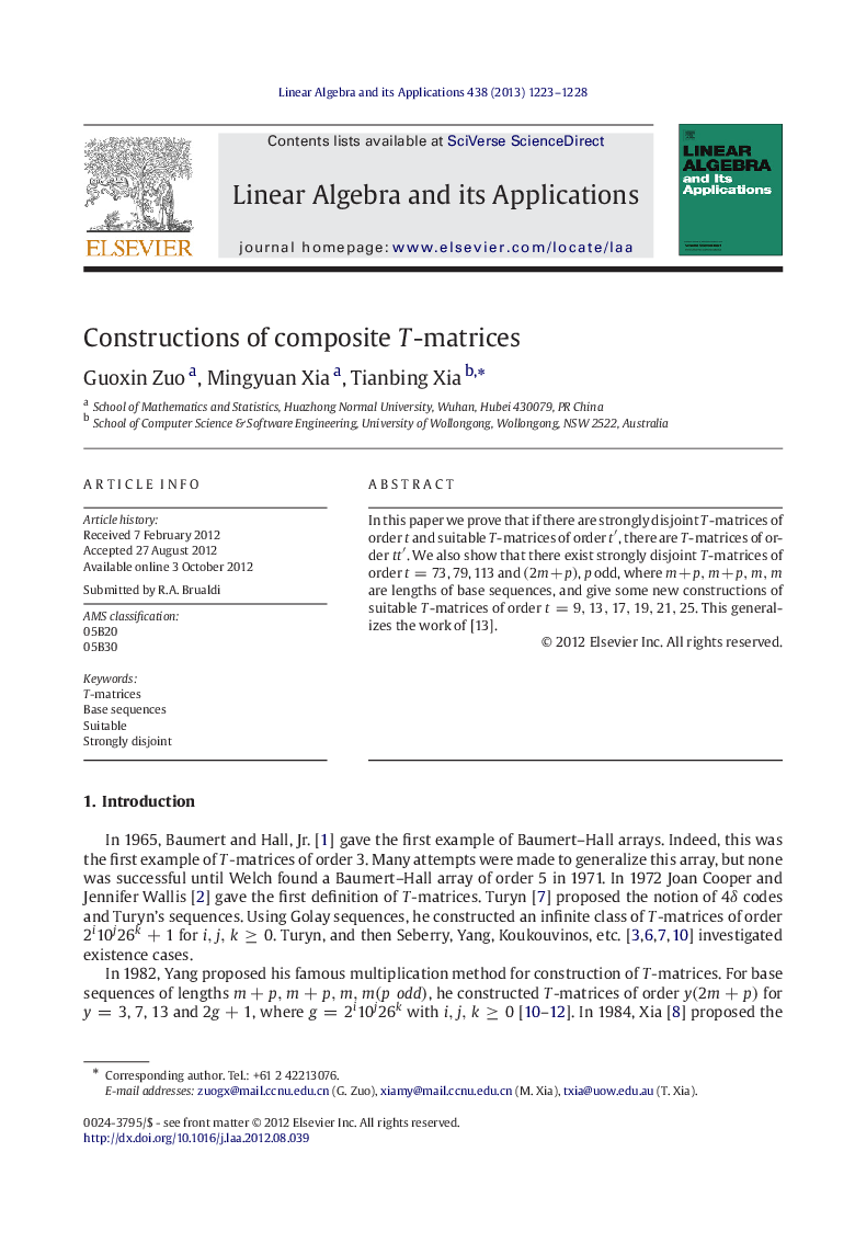 Constructions of composite T-matrices