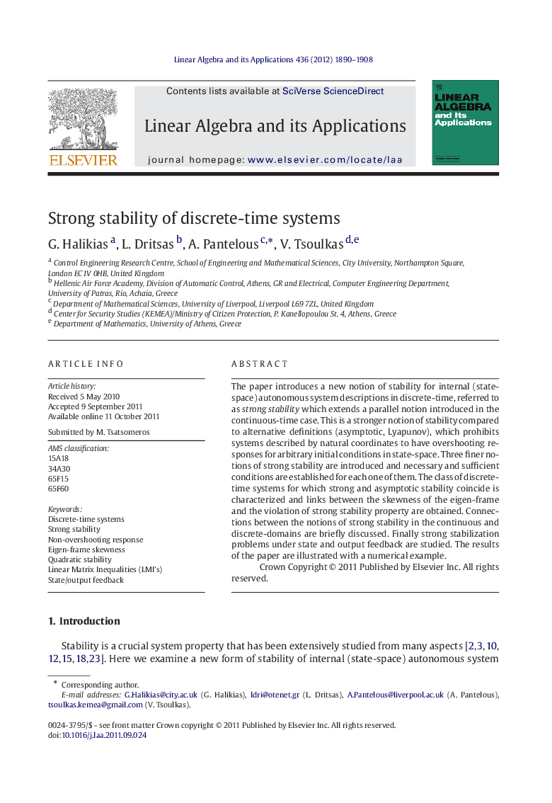 Strong stability of discrete-time systems