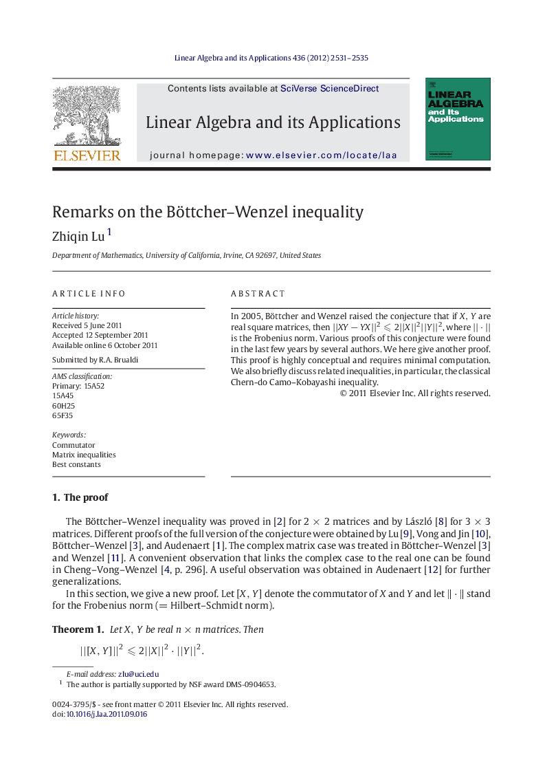 Remarks on the Böttcher–Wenzel inequality