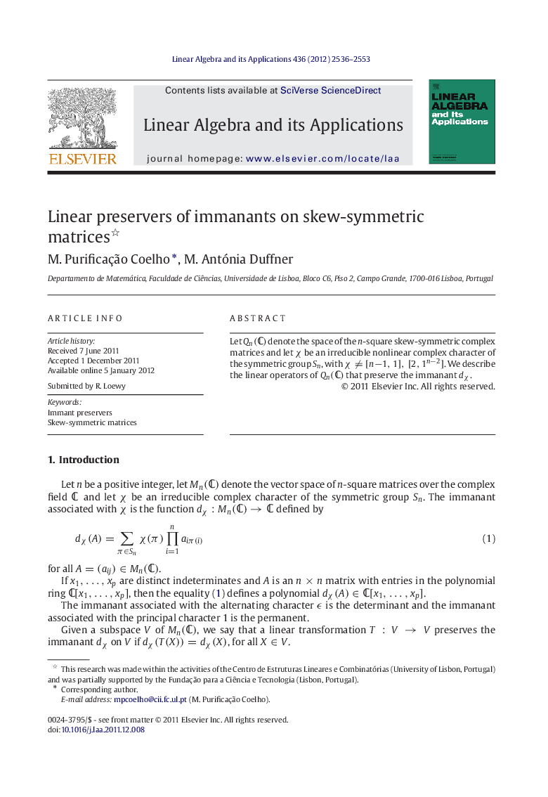 Linear preservers of immanants on skew-symmetric matrices 