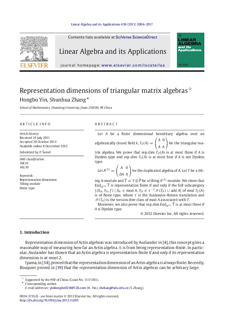 Representation dimensions of triangular matrix algebras 