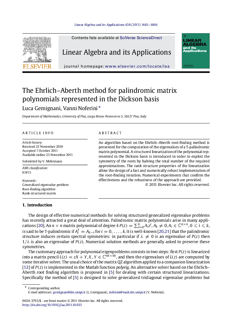 The Ehrlich–Aberth method for palindromic matrix polynomials represented in the Dickson basis