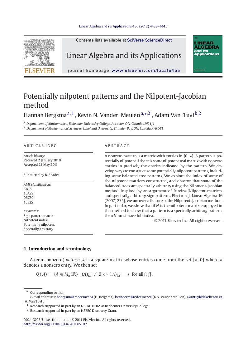 Potentially nilpotent patterns and the Nilpotent-Jacobian method