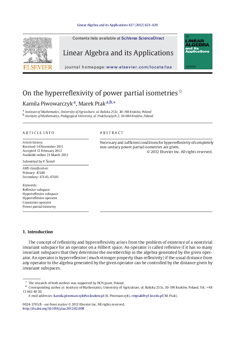 On the hyperreflexivity of power partial isometries 