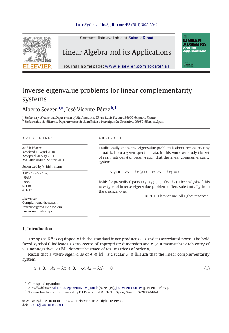 Inverse eigenvalue problems for linear complementarity systems