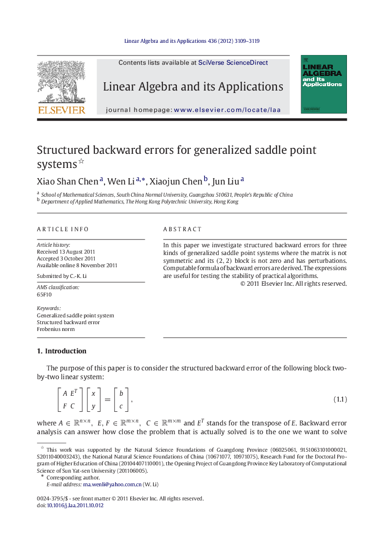 Structured backward errors for generalized saddle point systems 