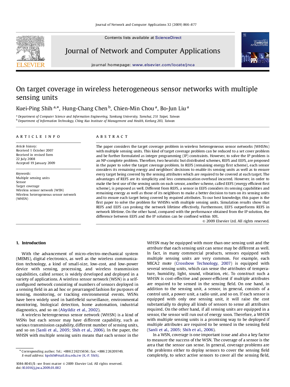 On target coverage in wireless heterogeneous sensor networks with multiple sensing units