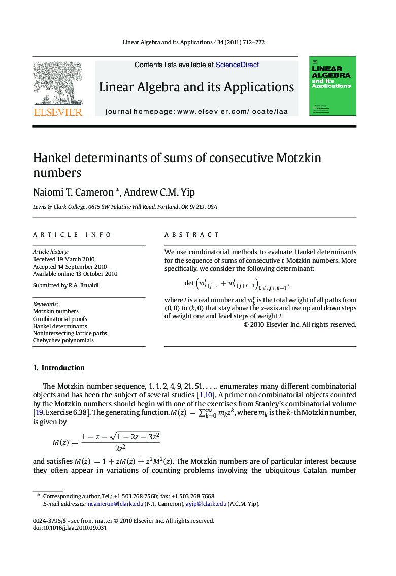 Hankel determinants of sums of consecutive Motzkin numbers