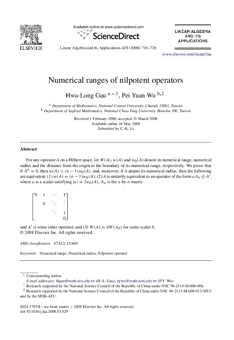 Numerical ranges of nilpotent operators