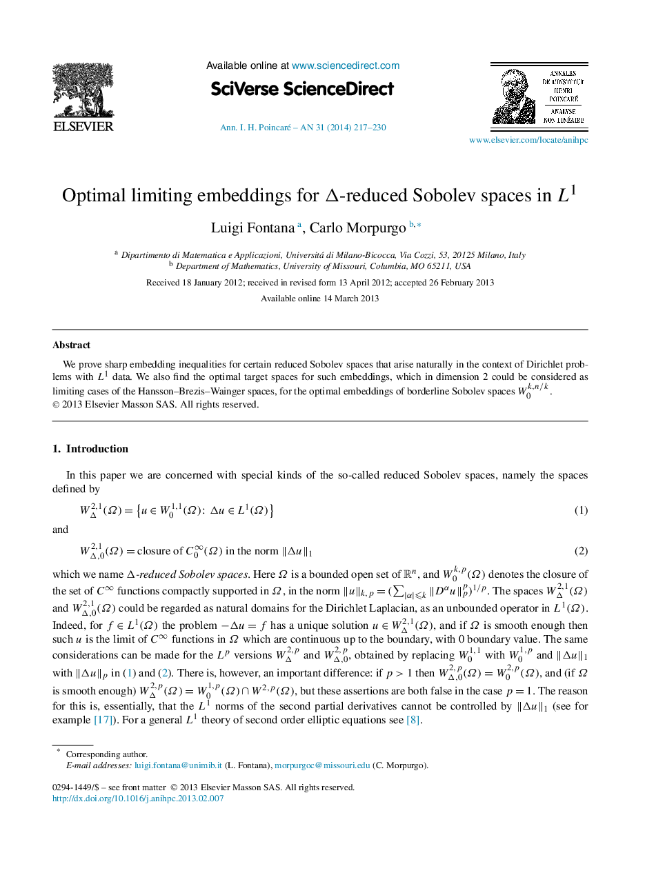 Optimal limiting embeddings for Δ-reduced Sobolev spaces in L1