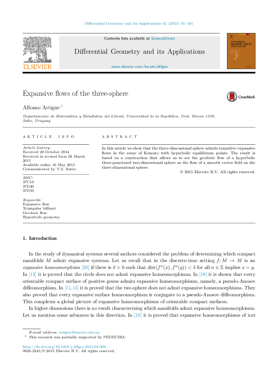 Expansive flows of the three-sphere