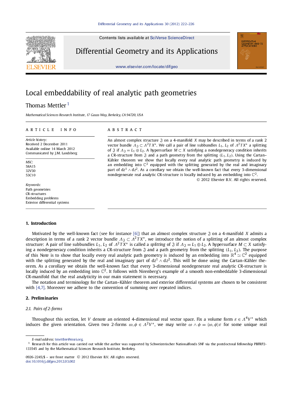 Local embeddability of real analytic path geometries