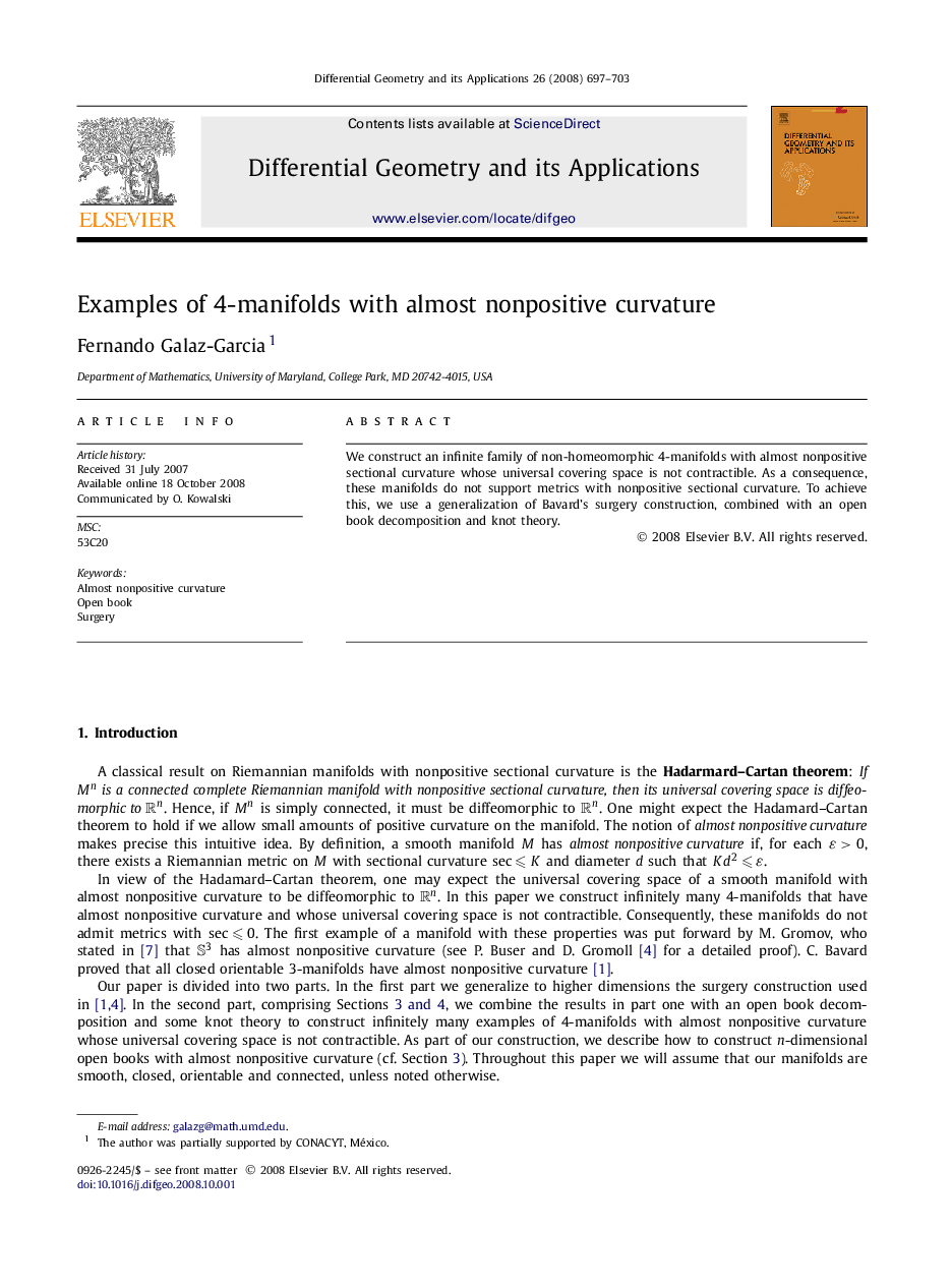 Examples of 4-manifolds with almost nonpositive curvature